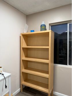 Oak wood book shelf