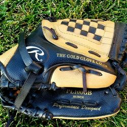 Rawlings 10 INCH Right Handed (PL100GB) Baseball Glove Black/Tan