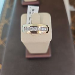 10 K Y GOLD Solid Natural Diamonds Men's Band 0.50 Ct