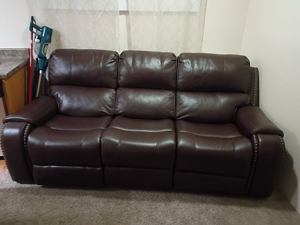 3 Seat Leather Couch