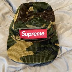 Supreme Camo Corduroy Camp Cap