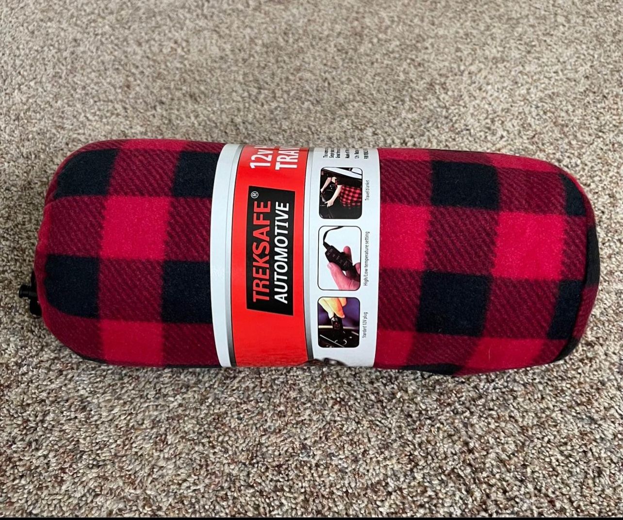 Treksafe Automotive 57”x39”12 Volt Heated Travel Blanket