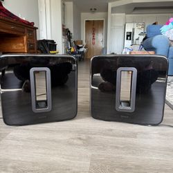 2x Sonos Sub Subwoofers