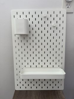 IKEA Skådis White Pegboard with Accessories