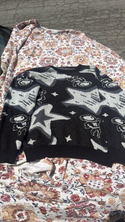 Black & White Spaceman in Space thin Sweater