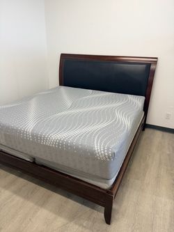 King wood bedframe and mattress