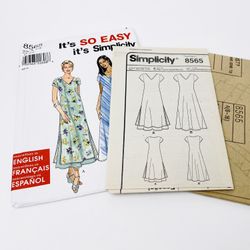 8565 Simplicity 90's Vintage Misses Dress Sewing Pattern Sizes 6 8 10 12 14 16