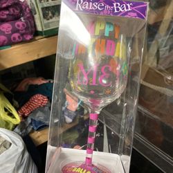 Beans New Happy Birthday Wine Glass 