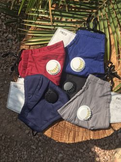 4 for $14 Cotton face masks with valve and filter