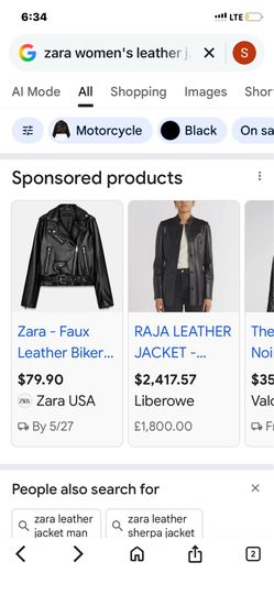 Zara Woman’s Leather Jacket