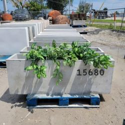 Concrete House Number Sign Planter Rectangular Pot / Cement Modern House Number Address Sign Plaque