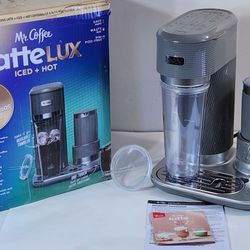 Mr. Coffee Single Serve Latte + Iced + Hot Coffee Maker & Milk Frother