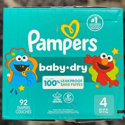 Pampers Baby Dry Size 4/92  Diapers 