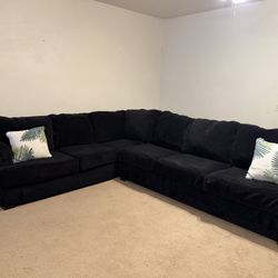 Black Large Sectional Couch 