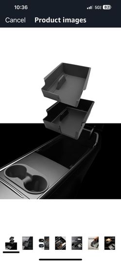 2020-2024 Jowua Armrest Organizer for Tesla Model 3, Model Y, washable silicone, dust-proof