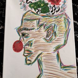 circus of doubt 12" x 16" canvas painting 