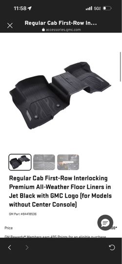 GMC Regular Cab First-Row All-Weather Floor Liners
