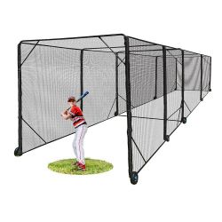 40ft Heavy Duty Baseball and Softball Batting Cage with Wheels (40 FT)