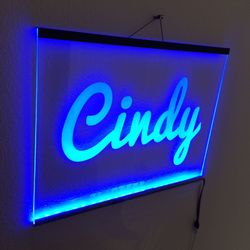 Custom name glass light frames