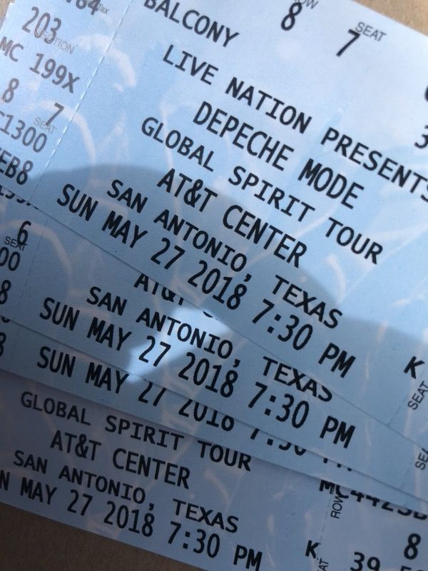 Depeche Mode Tickets for San Antonio Concert!