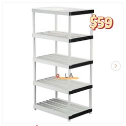 5-Tier Easy Assemble Multi Purpose Plastic Garage Storage shelving Unit in Gray
