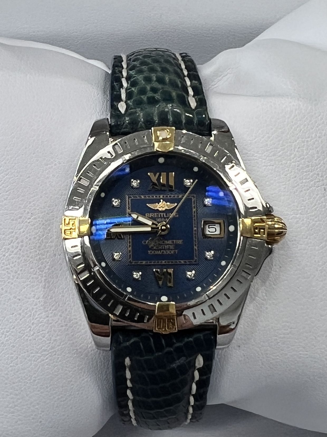 Breitling, Ladies Gold And Stainless Diamond Face