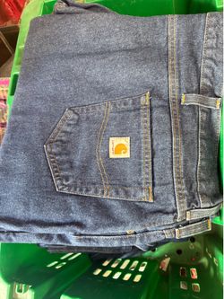 Carhartt new relax fit 50x32 blue jeans 9pcs lot