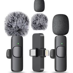 MAYBESTA Mini Wireless Microphone for iPhone, Android Phone, Bluetooth Lavalier Lapel Microphone for Audio and Video Recording, Clip-on Microphones fo
