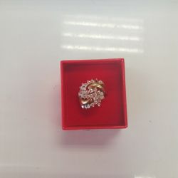 Womens Waterfall Ring 10K 9.9G 1.8 Karat Natural Diamonds 