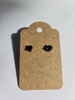 Black Stud Earrings - no backs