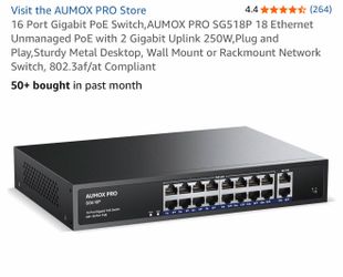 Aumox 16port POE switch