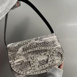 Diesel Grey Diamond Shoulder Bag
