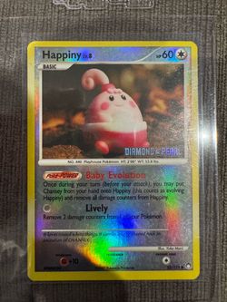 Happiny Holo Rare Pokémon Card Diamond & Pearl