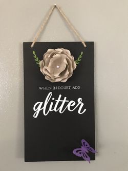 Chalkboard with flowers