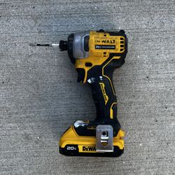 DEWALT ATOMIC 20V MAX Cordless Brushless Compact 1/4 in. Impact Driver 20V, 2 Ah Battery