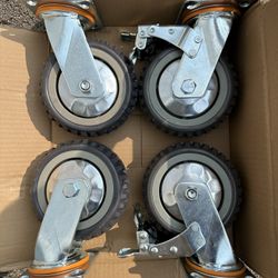 Heavy Duty Swivel Casters 6 inch 625Lbs Load Capacity