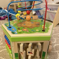 Wooden Educational Activity Cube