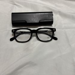 Black Chrome Heart Glasses Blue Light