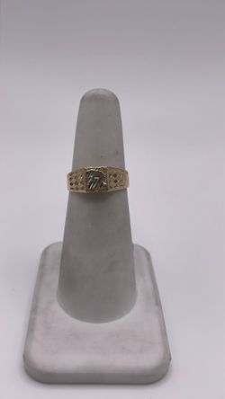 10k gold initial ring