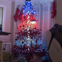 Red White And Blue Christmas Tree