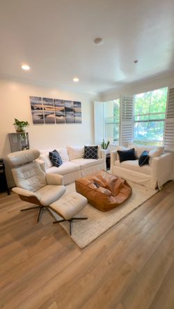 2-Piece Sofa & Loveseat Set – Removable Washable Covers & Feather-Filled Cushions – $900 OBO
