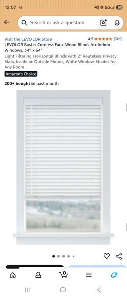 Blinds 34W×64H cordless color white
