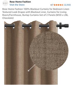 Black out (100%) curtains-linen