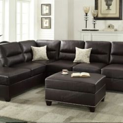 Sectional Sofa with Ottoman