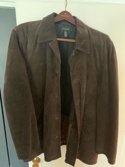 Vintage Suede Leather J. Crew Car Coat