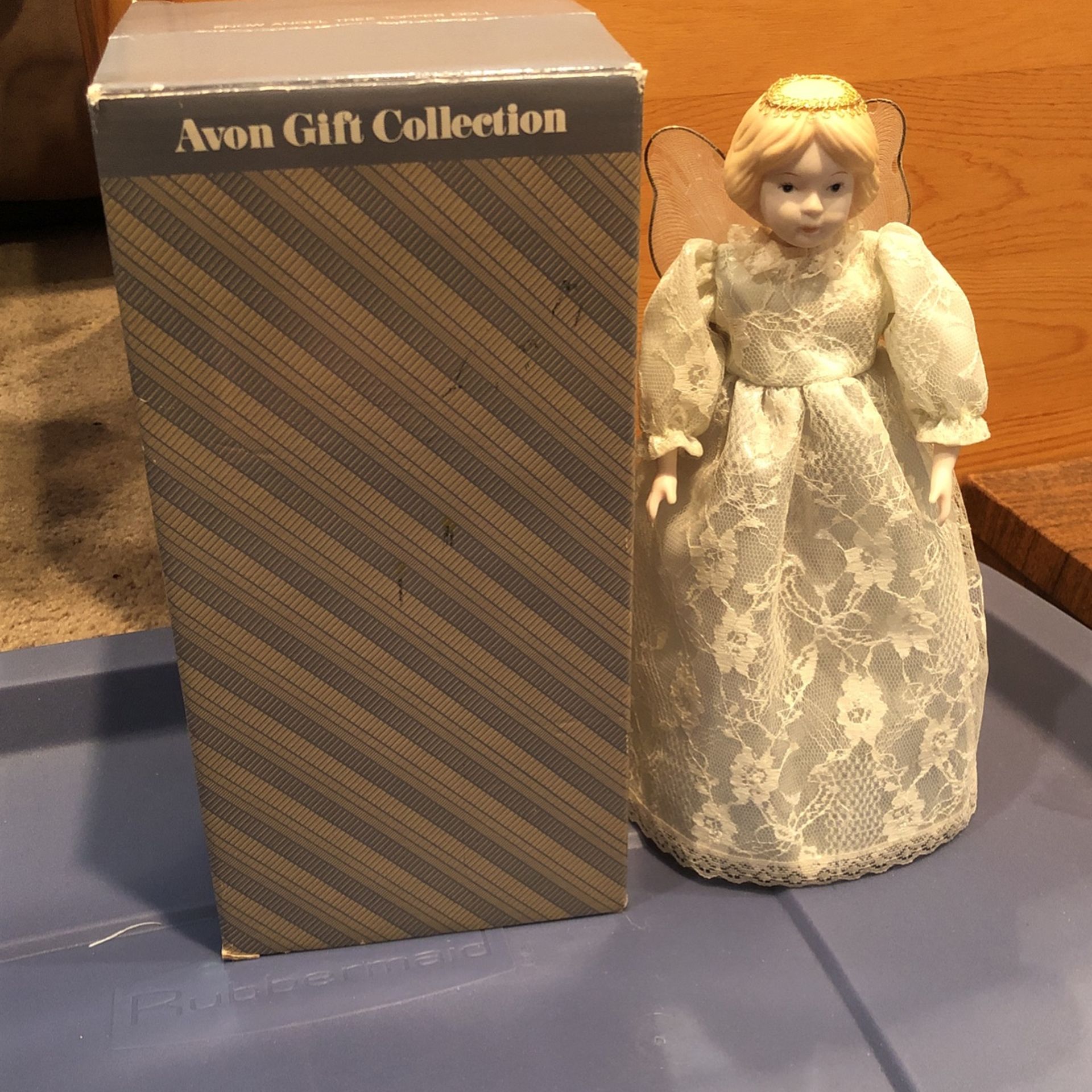 Avon Snow Angel Tree Topper Doll With Original Box