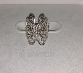 Butterfly Ring size 7.5 - sterling silver