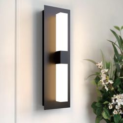 Wall Sconce Indoor, Modern Dimmable LED Wall Light Fixtures, 10W Black Vanity Sconces Wall Lights for Bathroom Hallway Bedroom Living Room, 3000K