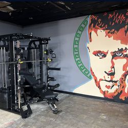 Smith Machine 300 | Adjustable Bench | 245lb Cast Iron Olympic Weights | 7ft Olympic Bar | Fitness | Gym Equipment | FREE DELIVERY 🚚 