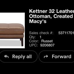 Beautiful Leather  Couch And Chair And Ottoman
